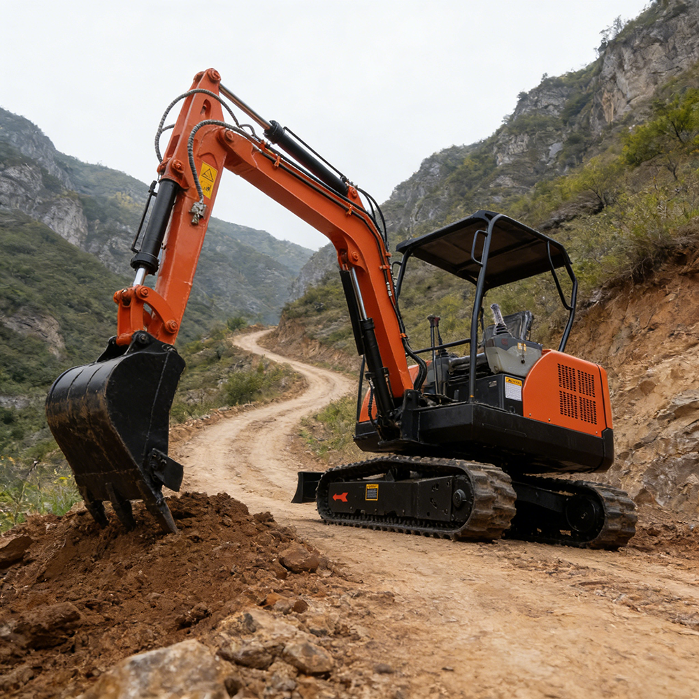 Tractor Backhoe - Durable 1.2t Mini Excavator Hydraulic Track