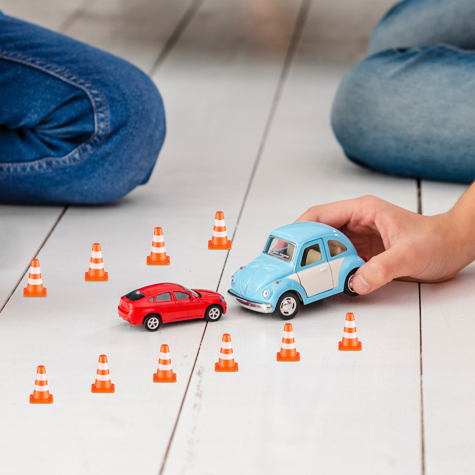 Road Traffic Cone - 50Pcs Mini Traffic Cones Traffic Cognitive