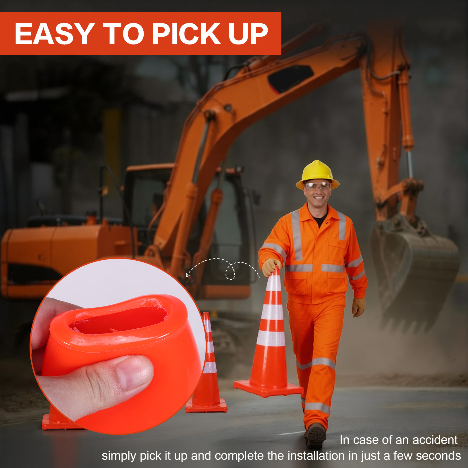 6Pcs 35 Inch Traffic Cones wit - огляд і ціна Road Traffic Cone