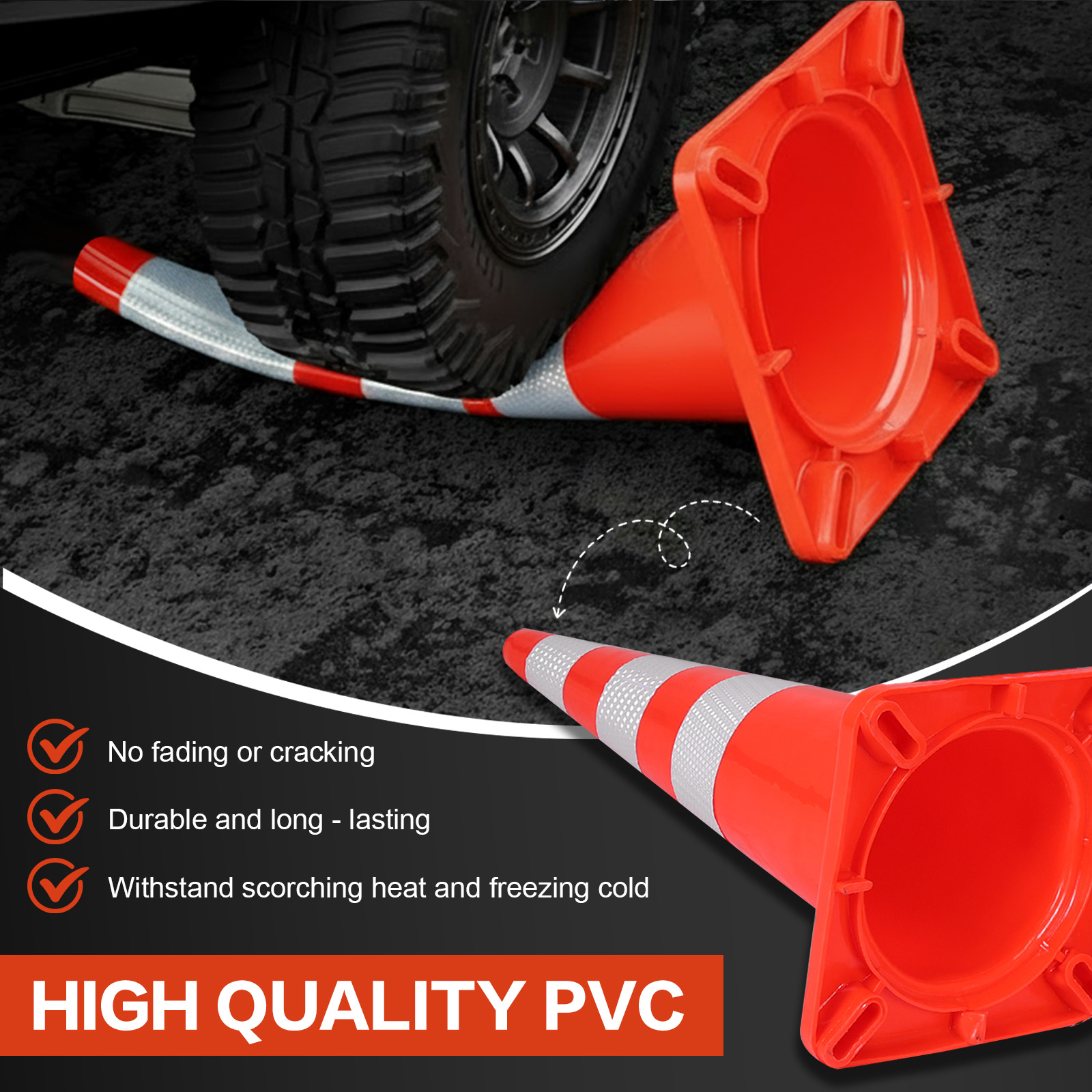 6Pcs 35 Inch Traffic Cones wit - огляд і ціна Road Traffic Cone