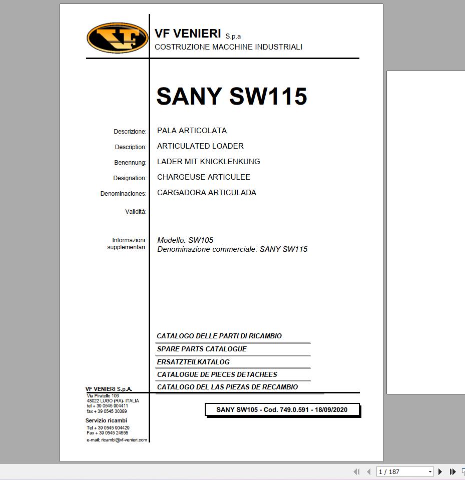 SpecDiag Sany Heavy Equipment  - огляд і ціна Heavy Equipment Pdf