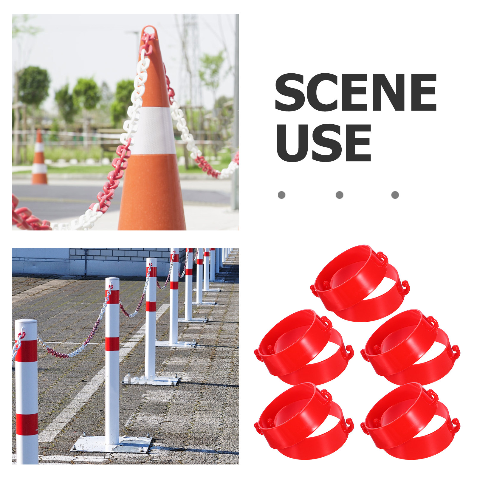 10Pcs Cone Chain Connector Pla - огляд і ціна Road Traffic Cone