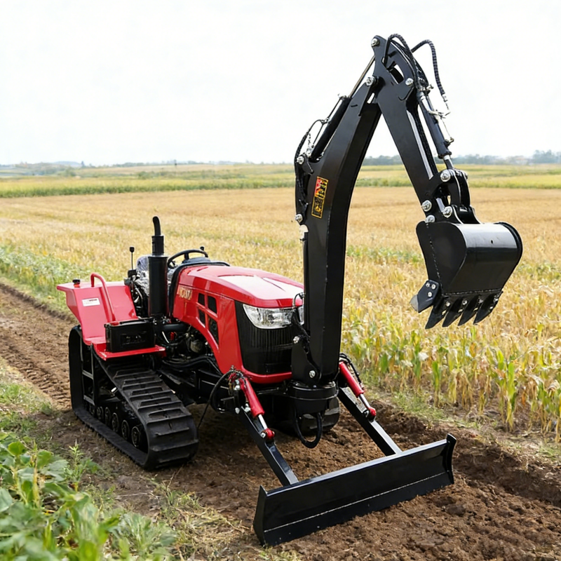 Customized 80/120HP Rubber-tra - огляд і ціна Tractor Backhoe