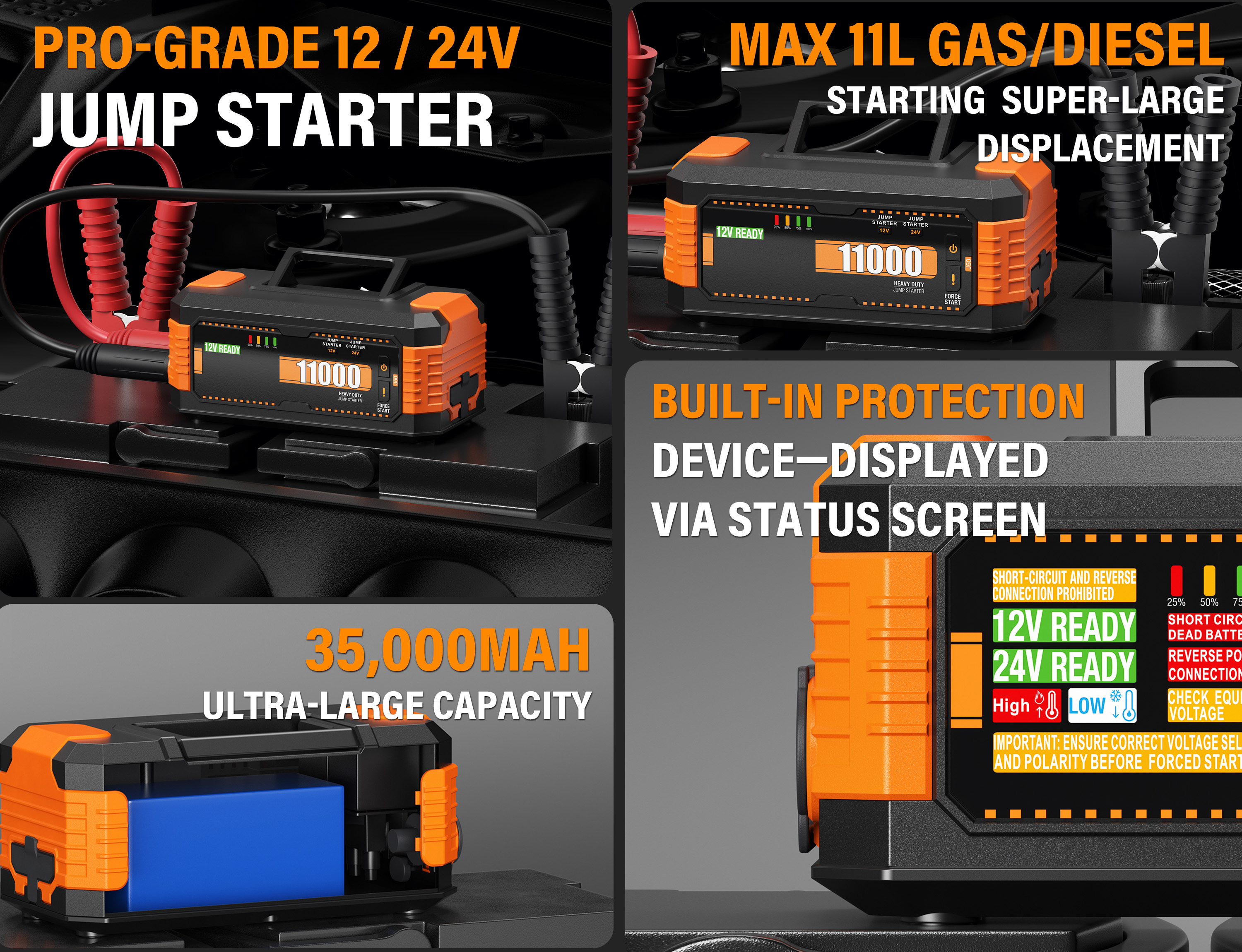Heavy   Jump Starter 12V 24V T - огляд і ціна Heavy Equipment Mining