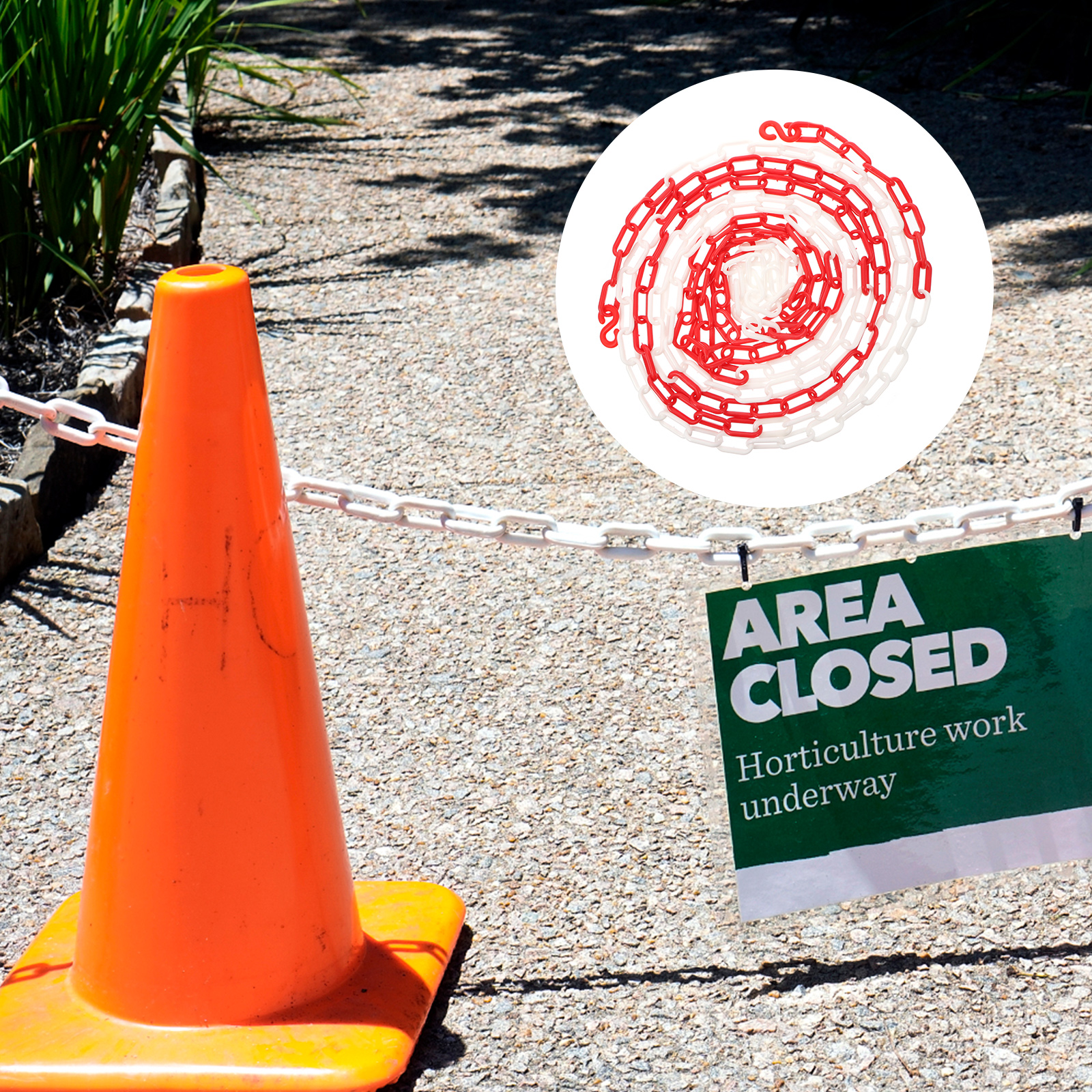 5M Plastic Safety Chain Road C - огляд і ціна Road Traffic Cone